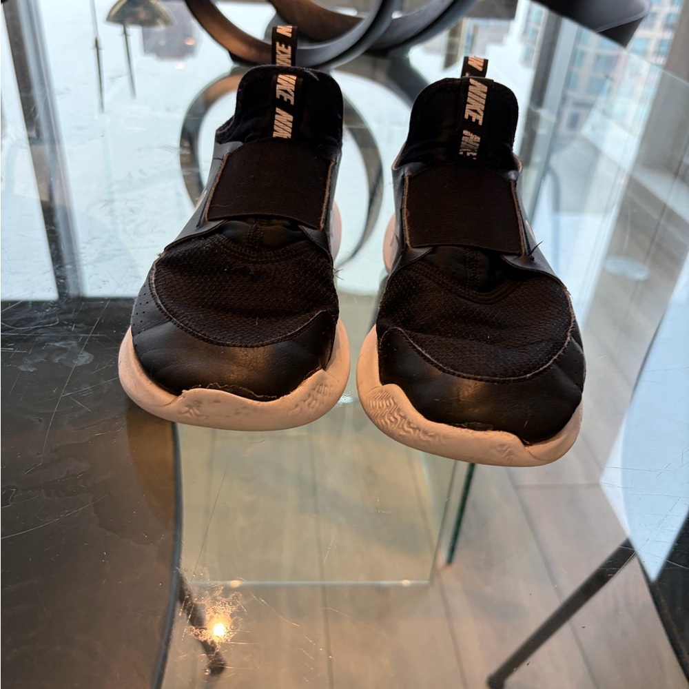 Nike Black and White Slip-On Athletic Sneakers